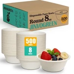 500 Count 8 Oz Paper Bowls, Disposable Compostable Bulk, Heavy Duty Bio... New. Price: $61.05.