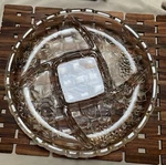 Royal Clear Japan Round Glass 5 Compartment Divided Floral Plate 12 Used. Price: $17.98.