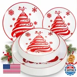 Rubtlamp 60PC Christmas Red/white Plastic Plates Disposable Dinner/appetizer Set New. Price: $72.40.