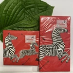 Set Of 2 Scalamandr By Caspari Zebra Guest Lunch & Cocktail Paper Napkins 15 Ea New. Price: $28.98.