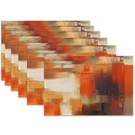 Abstract Art Placemats Set Of 6,GOLDEN Orange Gray Heat Resistant Table ... New. Price: $30.34.