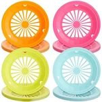 Juvale Reusable Plastic Paper Plate 10 Inch, Pink, Orange, Yellow, Blue New. Price: $26.56.