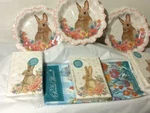 The Pioneer Woman Easter Bunny Spring Party Suppies Tablecloth,plates,napkin New. Price: $24.95.