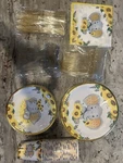 Gray Elephant Baby Shower Party Supplies - Serves 24 Includes Dinner Plates A... New. Price: $18.00.