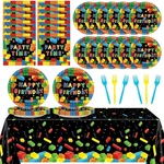 Gisgfim Building Blocks Birthday Party Supplies Paper Plates Napkins Colorful New. Price: $24.11.