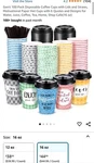 100 Pack Disposable Coffee Cups With Lids And Straws Motivational Paper New. Price: $24.99.