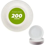 Concession Essentials 9 Inch Paper Uncoated Plates White, 200CT New. Price: $22.17.
