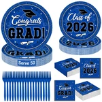 Qzyl 200PCS Graduation Decorations 2026 Blue Plates And Napkins New. Price: $35.61.