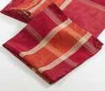 Saro Lifestyle Pumpion Collection Plaid Design Dinner Napkins Set Of 4 Pcs New. Price: $9.95.
