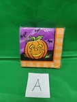 Halloween Paper Napkins Black Purple Pumpkin Bats 24 2PLY New Designware. Price: $13.95.