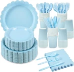 Pink Plates And Napkins, Birthday Decorats Include Soped New. Price: $25.99.
