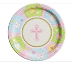 Amscan 190707 Sweet Blessing Pink Dinner Plates 8CT 10.5 Round New. Price: $9.99.