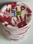 12 Pks Of Halloween Bloody Paper Plates - 7", Party 216 Ct New. Price: $10.00.