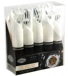 Lillian Pre-rolled Cutlery And Napkin Set Polished Silver 10 Pack For Party New. Price: $18.88.