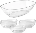 12 Pack Clear Oval Plastic Serving Bowls (64 Oz) - Disposable Dishes, Taco Ba... New. Price: $57.55.