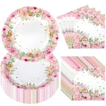 100 Pcs Tea Party Supplies Disposable Plates Napkin Set Tableware Dinner ... New. Price: $27.67.