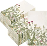 Anydesign 100PCS Floral Guest Napkins Wildflower 7.8 X 4.3 Inch, Green New. Price: $21.15.