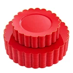 Liyh 60 Pcs Red Plastic Plates Disposable With Gold Edge Scalloped Dispos... New. Price: $47.97.