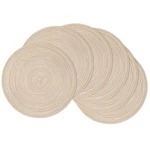 Shacos Round Placemats Set Of 6 Cotton Polyester 15 Inch Diameter, Beige New. Price: $34.52.