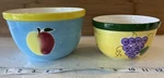 Lillian Vernon Ceramic Nesting Mixing Serving Set Of 2 Used. Price: $19.51.
