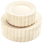 Youbet 100PCS Ivory Scalloped Plastic Plates - Heavy Duty Disposable Fancy Ha... New. Price: $56.18.