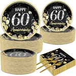 Qyeahkj 50 Guests 60TH Anniversary Plates And Napkins Party Supplies Weddin New. Price: $41.32.