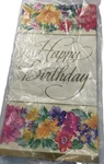 Amscan Happy Birthday Table Cloth 54" X 102" Rectangular Paper Floral Made Usa New. Price: $7.79.