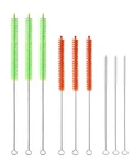 Klexic 9PCS Reusable Long Colored Straw 12"/10"/8.7", Green, Red, Silver New. Price: $14.02.