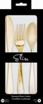 Elise Gold Metallic Gloss Plastic Cutlery Assorted 24 Pack Party Tableware New. Price: $15.99.