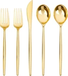 300 Pcs Gold Plastic Cutlery, Utensils Disposable, Silverware New. Price: $78.99.