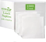 Ecolipak Lunch Bulk, 1000 Count Everyday Paper Napkins, 4.9 Inch Fol New. Price: $42.79.
