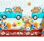 The Pioneer Woman 2 Plastic Table Covers 54 X 108 Spring Floral Fall Truck Dog New. Price: $7.95.