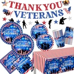 Veterans Day Decorations Tableware, 142PCS Happy New. Price: $38.25.