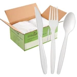 350 Pcs 100% Compostable Cutlery Set 7" Large Size Biodegradable Disposable Silv New. Price: $44.57.