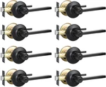 Matte Black Privacy Door Levers - 8 Pack Keyless Handles For Bed & Bath New. Price: $123.99.