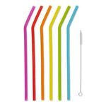 Rsvp 10" Reusable Silicone Drink Straws With Brush, 6CT, Multi-color New. Price: $21.99.