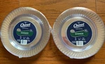 Chinet Crystal Premium Disposable Plastic Kitchen Plates, Clear, 10", 32 Count New. Price: $24.00.