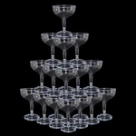 50 Pcs Plastic Champagne Coupe Glasses For Parties, Oz Pack, Clear New. Price: $49.49.