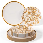 Plastic Disposable Plates Set 40 Piece 20X8 20X10 White Brown Trendables Guests New. Price: $59.99.