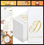 Pasimy 100 Pcs Initial Napkins Monogram Guest Gold Letter Paper Towels New. Price: $37.99.