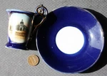 1910S Era Pawtucket Rhode Island Post Office Flow Blue Cup & Saucer Set Scarce - Used. Price: $21.99.