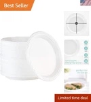 200 Count Disposable 10 Inch White Plastic Dinner Plates Extra Large New. Price: $67.19.
