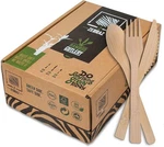 100COUNT Bamboo Utensils Set 2ZEBRAZ Includes 50 Forks 25 Knives Eco Parties New. Price: $23.33.