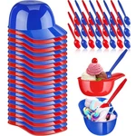 Suclain 24 Count Baseball Helmet Snack Ice Cream Bowl Pcs Red, Dark Blue New. Price: $31.99.
