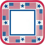 Amscan Patriotic Party Plates 4TH Of July Celebration Disposable Tableware, Mult New. Price: $15.99.