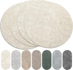 Round Placemats Set Of 4, Reversible Faux Leather Heat Resistant Table Mats, 100 New. Price: $35.92.