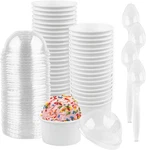 Ocmoiy Ice Cream Paper Cups 4 Oz Disposable White Dessert New. Price: $18.94.