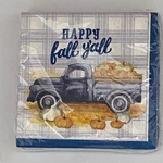 Fall Cocktail Napkins Paper Ply 32CT Blue Happy Y'all Plaid Pumpkin New. Price: $11.88.