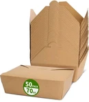 Aichef 50 Pack 70 Oz Lg. Take Out Food Containers Heavy Duty Microwavable Kraft New. Price: $20.00.