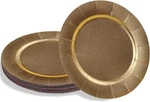 Gold W/ Glitz Design Charger Disposable Paper Plates 13" Pack Of 10 Perfect New. Price: $7.44.